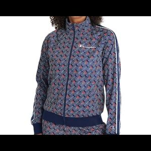 Champion Women's Blue and Red Patterned Jacket
